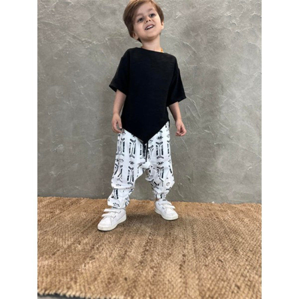 Fittingroom Beyaz Arrow Desenli Çocuk Şalvar Erkek Çocuk Eşofman Fiyatı