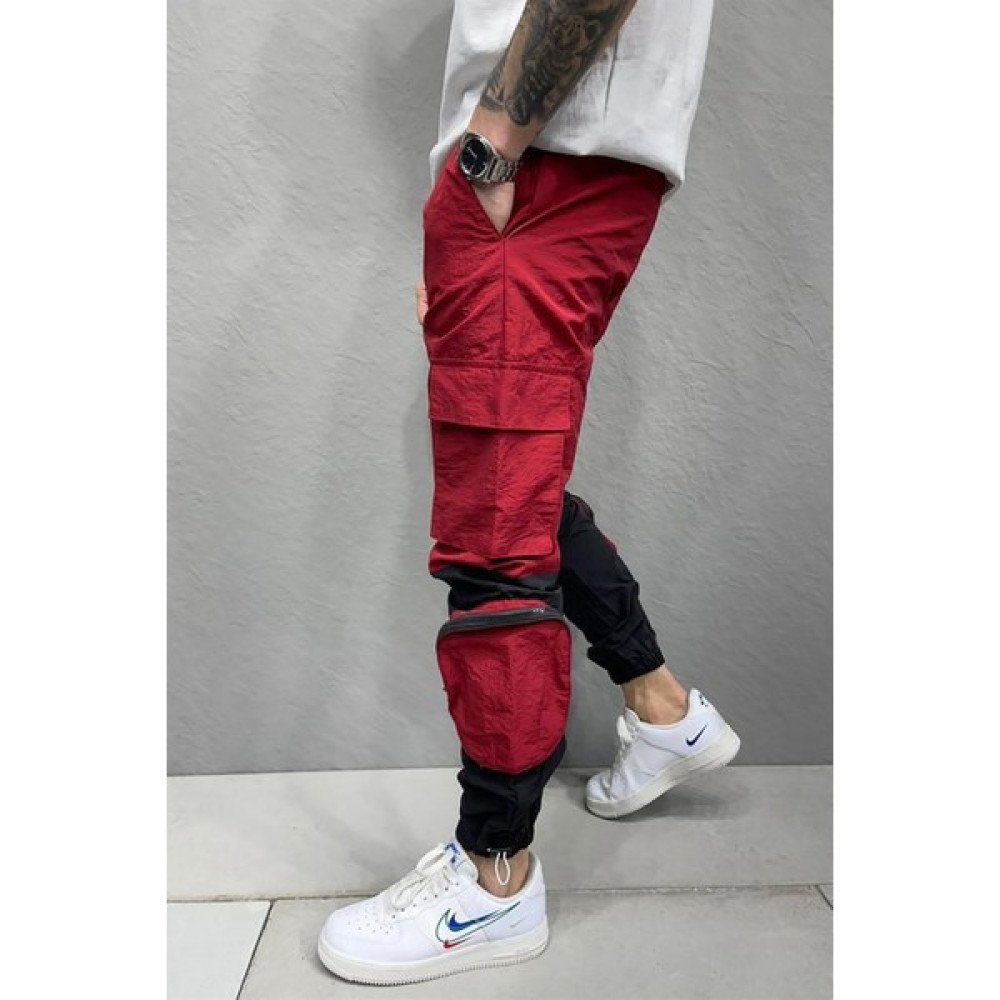 Fittingroom Erkek Paraşüt Jogger - Kırmızı Erkek Pantolon Fiyatı