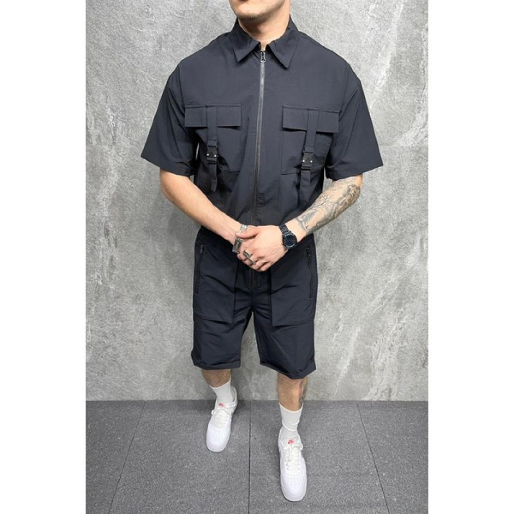 Fittingroom Erkek Paraşüt Kumaş Şort Tulum Erkek T-shirt Fiyatı