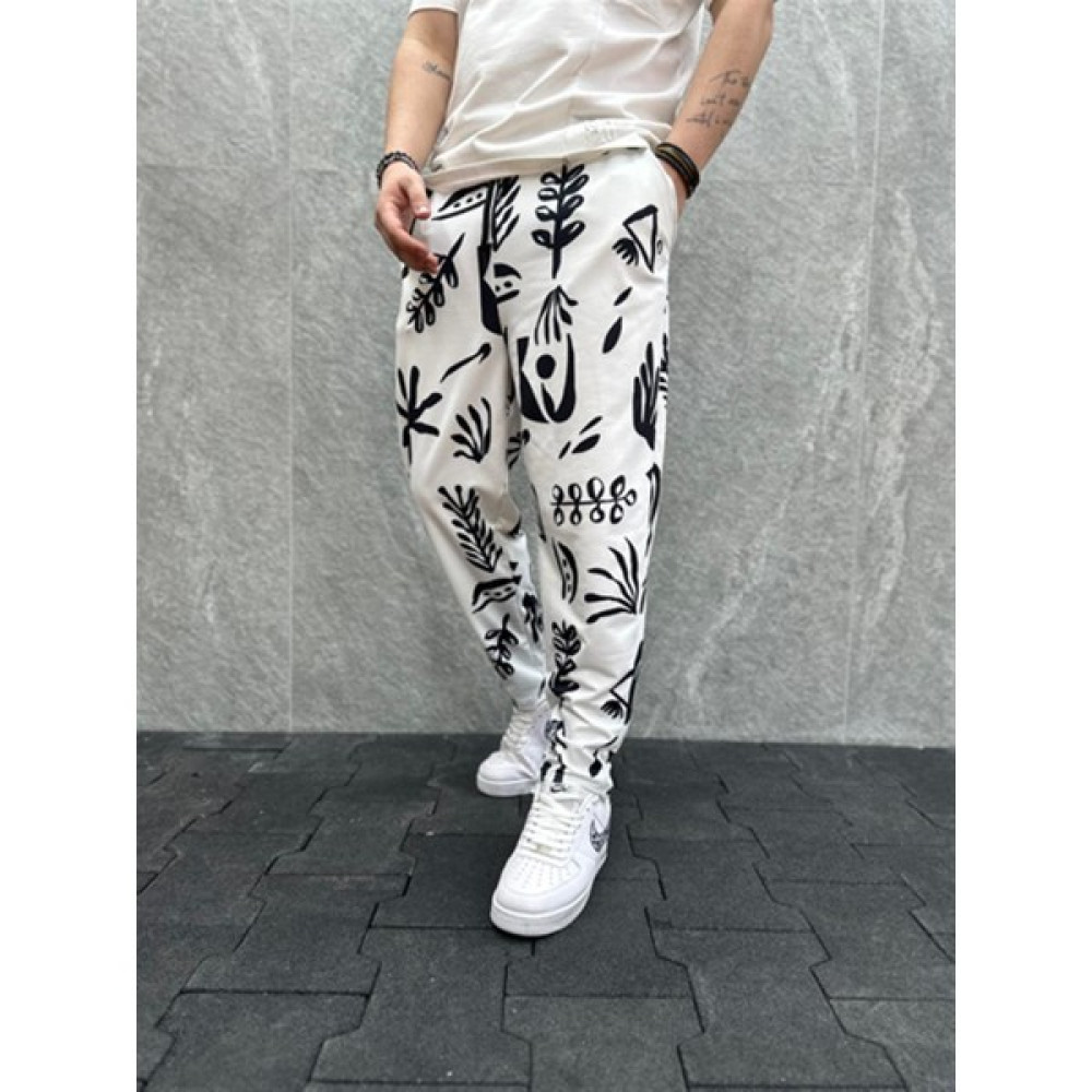 Fittingroom Erkek Yaprak Desenli Baggy Eşofman Erkek Eşofman Fiyatı