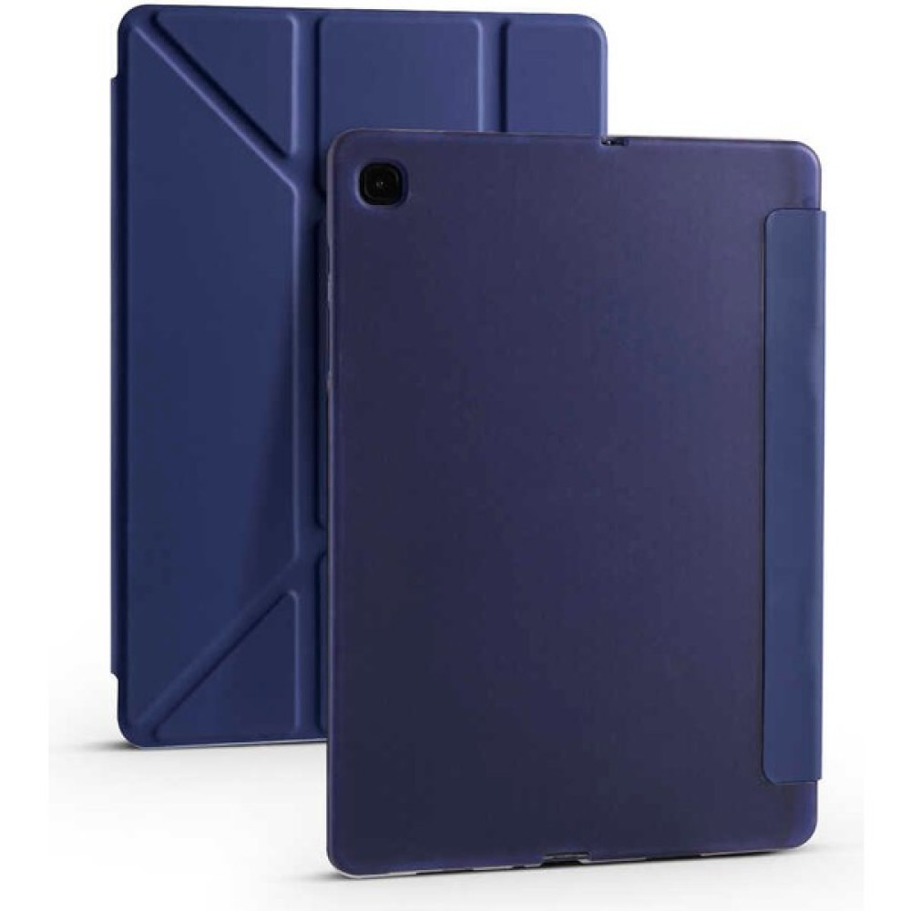 Five-E Samsung Galaxy Tab S6 Lite Yatay ve Dikey Standlı Antişok Köşe Korumalı Kalemlikli Origami Slikon Kılıf ve Ekran Koruyucu P610 - Lacivert Oto Boyaları Fiyatı