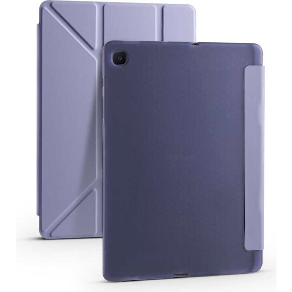 Five-E Samsung Galaxy Tab S6 Lite Yatay ve Dikey Standlı Antişok Köşe Korumalı Kalemlikli Origami Slikon Kılıf ve Ekran Koruyucu P610 - Lavanta Oto Boyaları Fiyatı