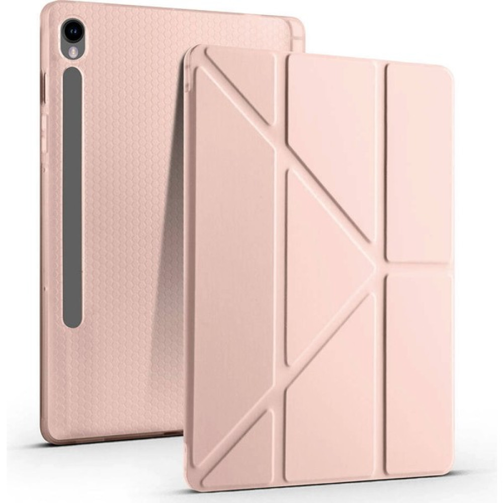 Five-E Samsung Galaxy Tab S9 Fe 2023 Yatay ve Dikey Standlı Antişoklu Kalemlikli Smart Kılıf ve Ekran Koruyucu Sm- X510 X516 X518 - Rose Gold Tablet Kılıfı Fiyatı