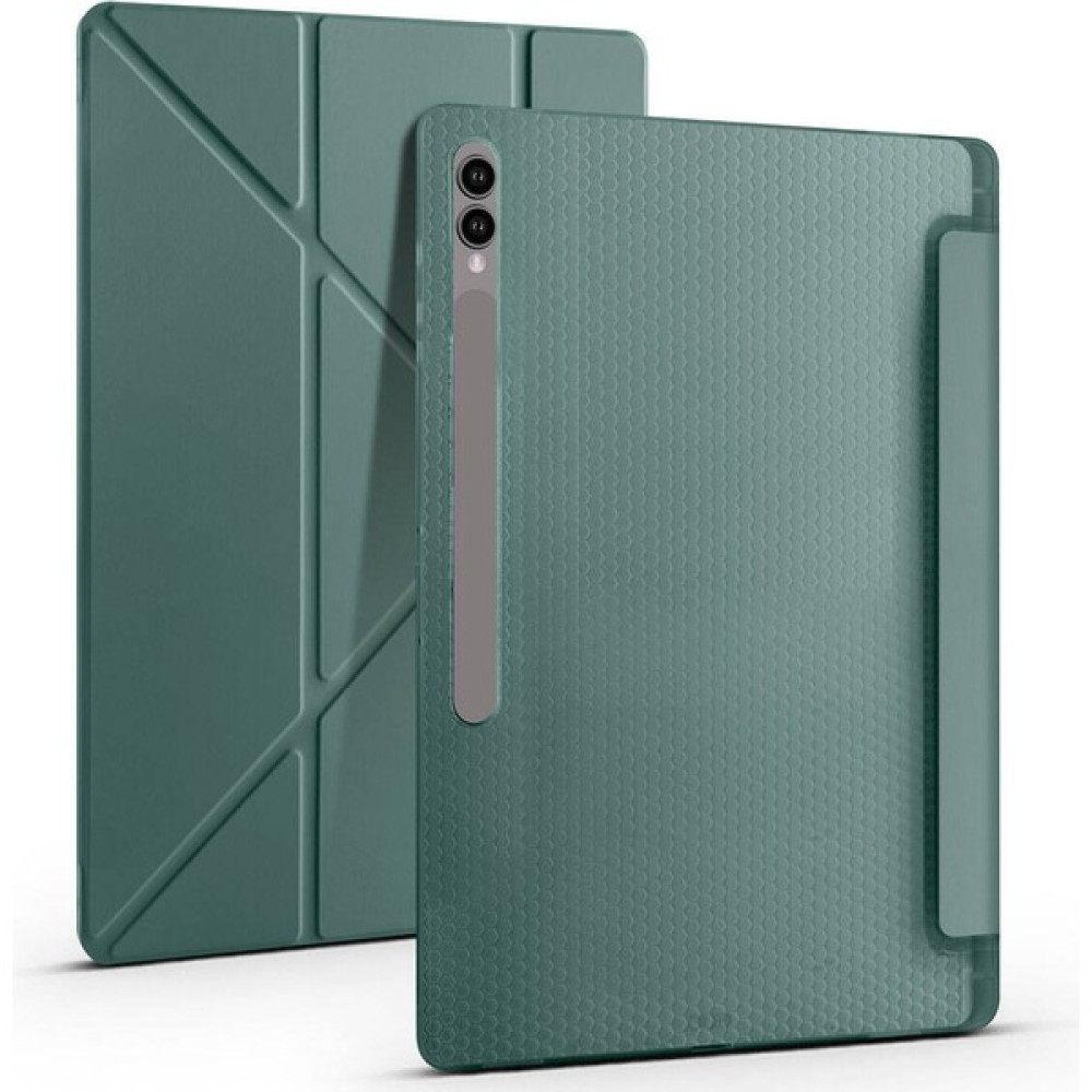 Five-E Samsung Galaxy Tab S9 Plus 2023 Yatay ve Dikey Standlı Antişoklu Kalemlikli Smart Kılıf ve Ekran Koruyucu Sm- X810 X818 X816 - Haki Tablet Kılıfı Fiyatı