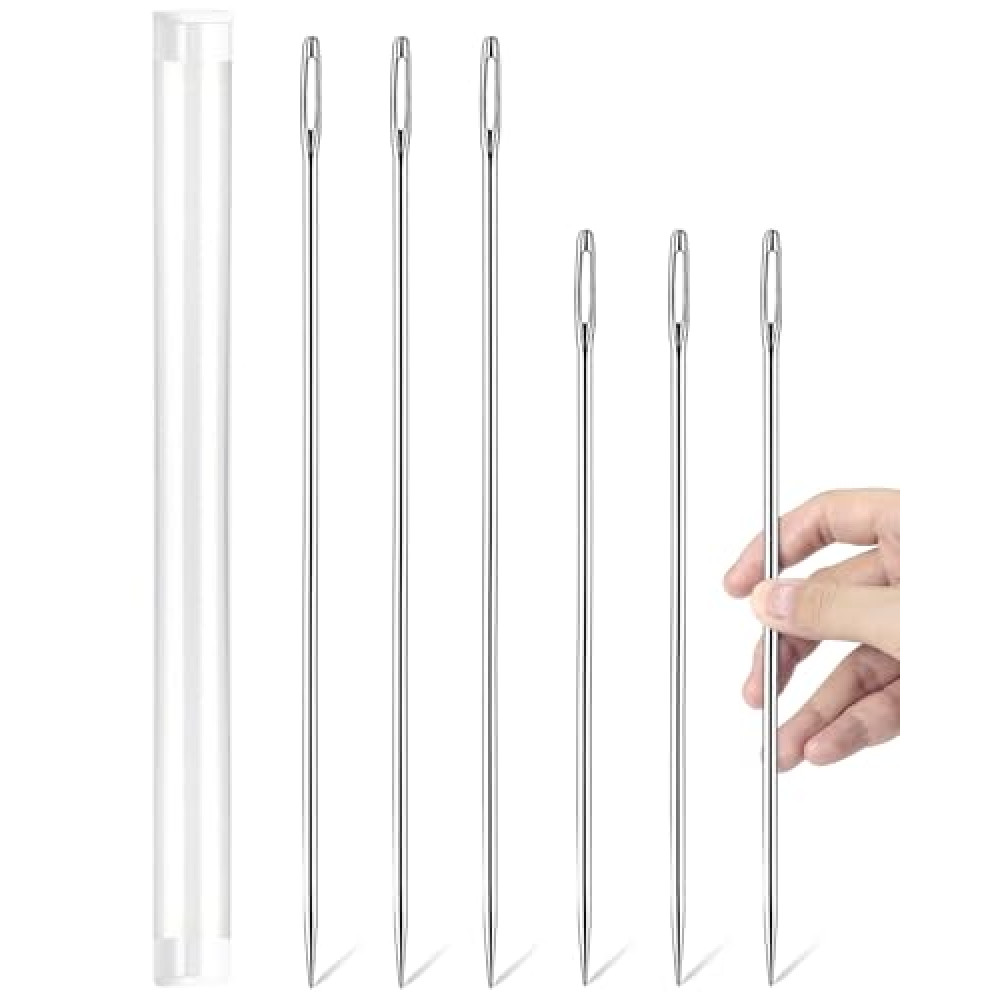 FIVEIZERO 10"/12" Professional Upholstery Sewing Needle - Extra Long, Large for Upholstery & Crafting, Giant for Canvas Repair