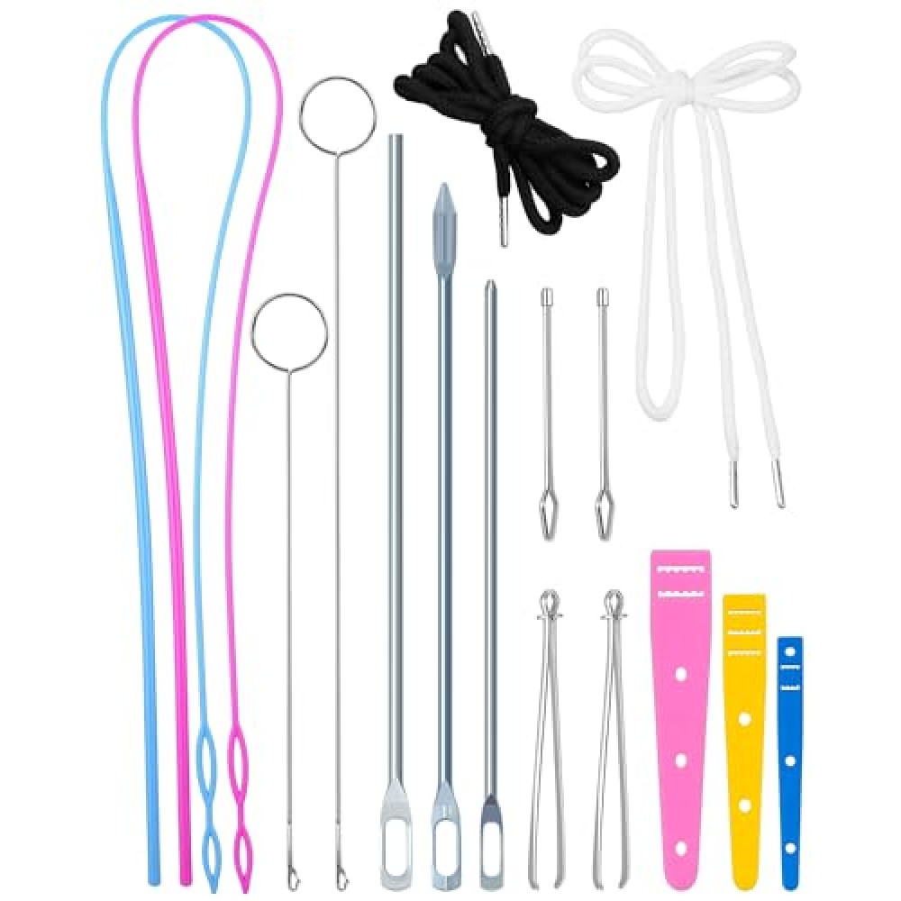 FIVEIZERO Drawstring Threader Tool Set - Loop Turner Sewing Tool for Easy Hoodie, Jacket, and Pants Threading, Bodkin Sewing Tool for Drawstrings and Cords