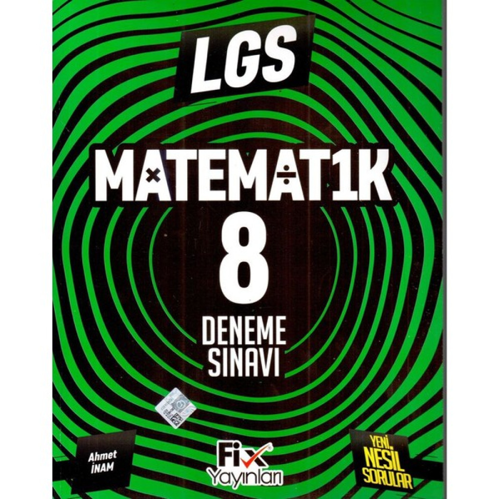 Fix Yayınları 8. Sınıf Matematik Deneme Sınavı Ders Sınav Kitapları Fiyatı