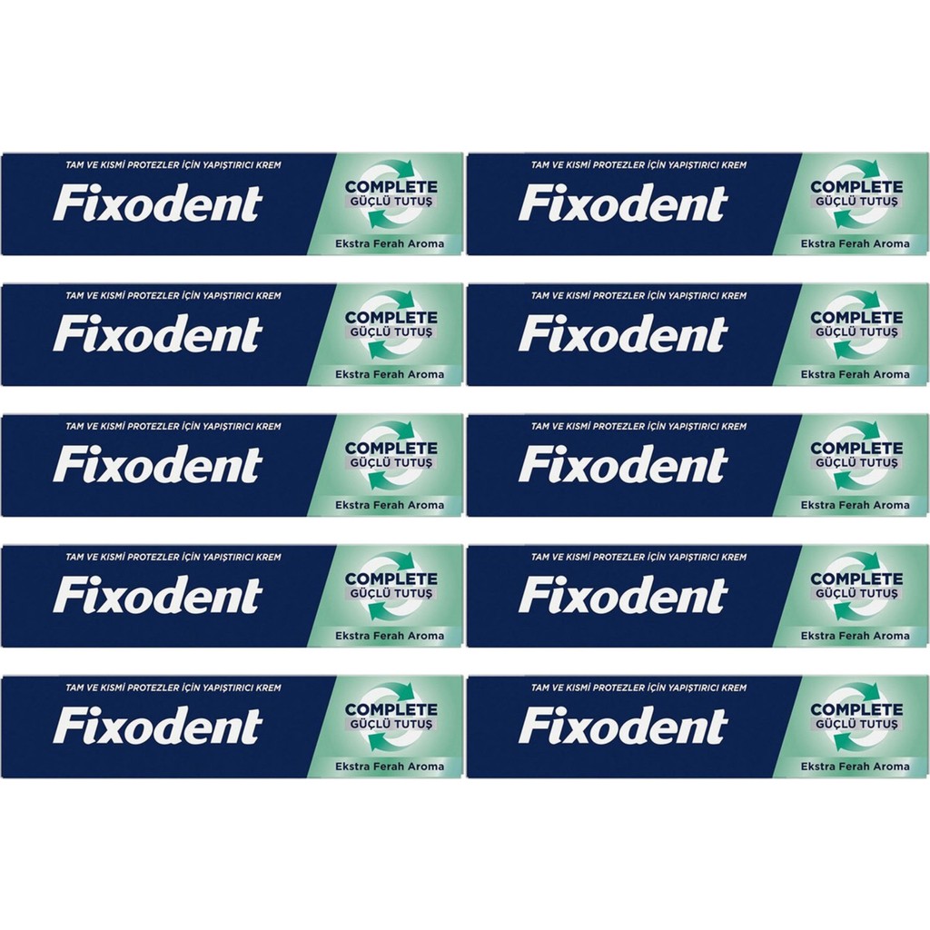 Fixodent Complete Ekstra Ferah Diş Protezi Yapıştırıcı Krem 47 gr 10 Adet Diş Macunları Fiyatı