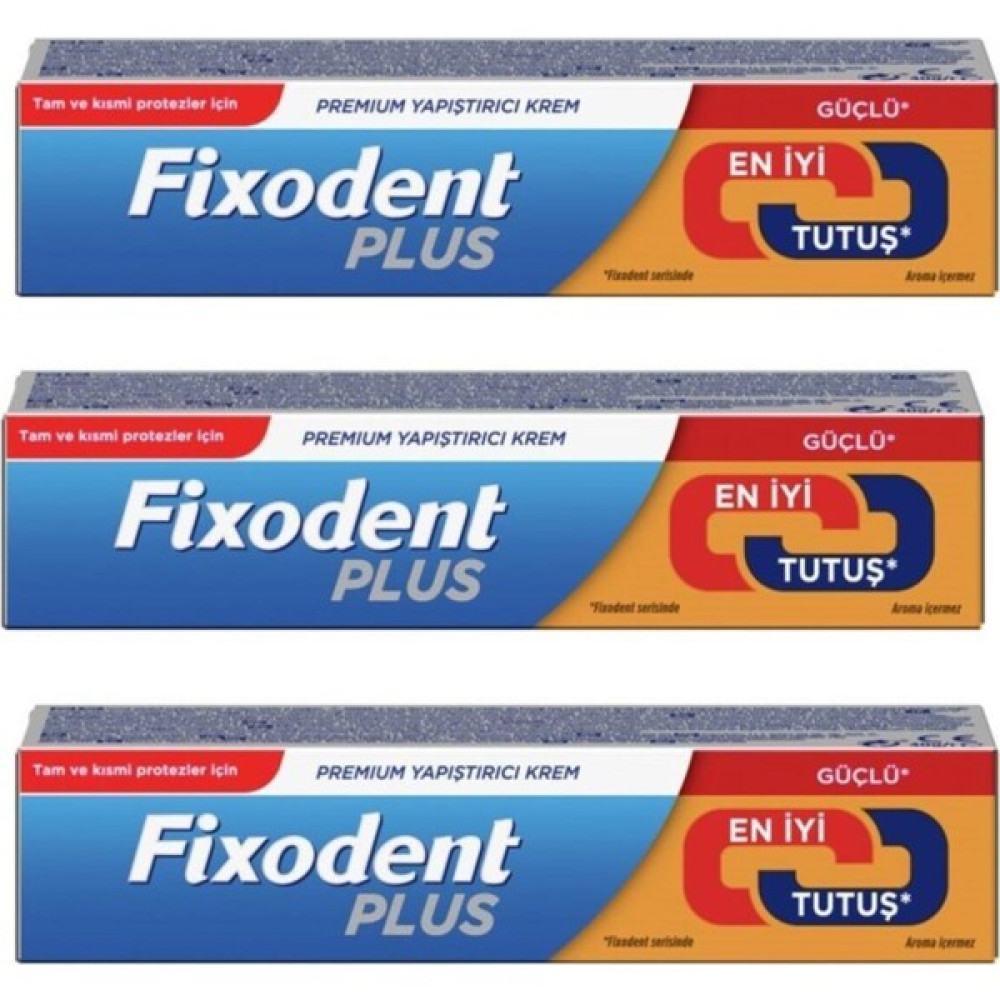 Fixodent Fıxodent Plus 40 G Diş Protez Yapıştırıcı Krem 3'lü Paket Diş Beyazlatıcılar Fiyatı