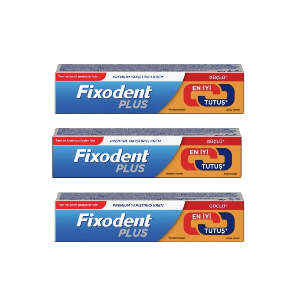 Fixodent Fıxodent Plus 40 G Diş Protez Yapıştırıcı Krem 3lü Paket Ağız ve Diş Sağlığı Fiyatı
