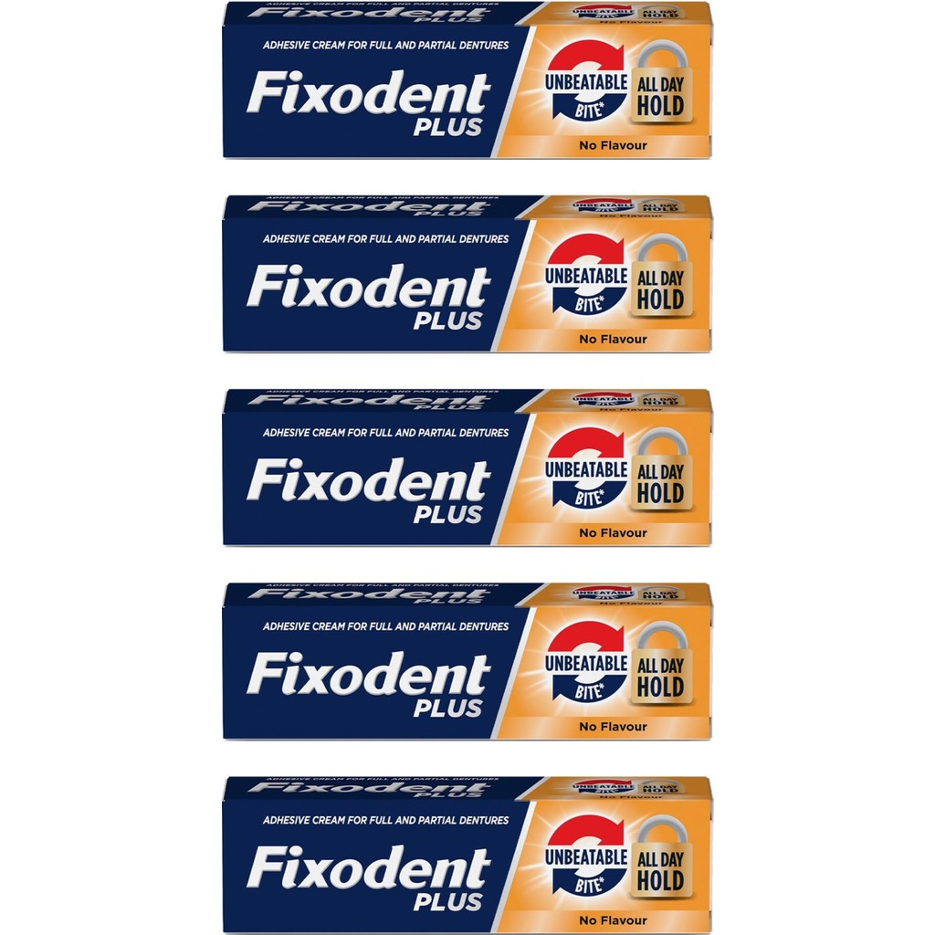 Fixodent Plus Extra Güçlü Diş Protez Yapıştırıcı Tat Içermez Krem 40 gr 5 Adet Diğer Fiyatı