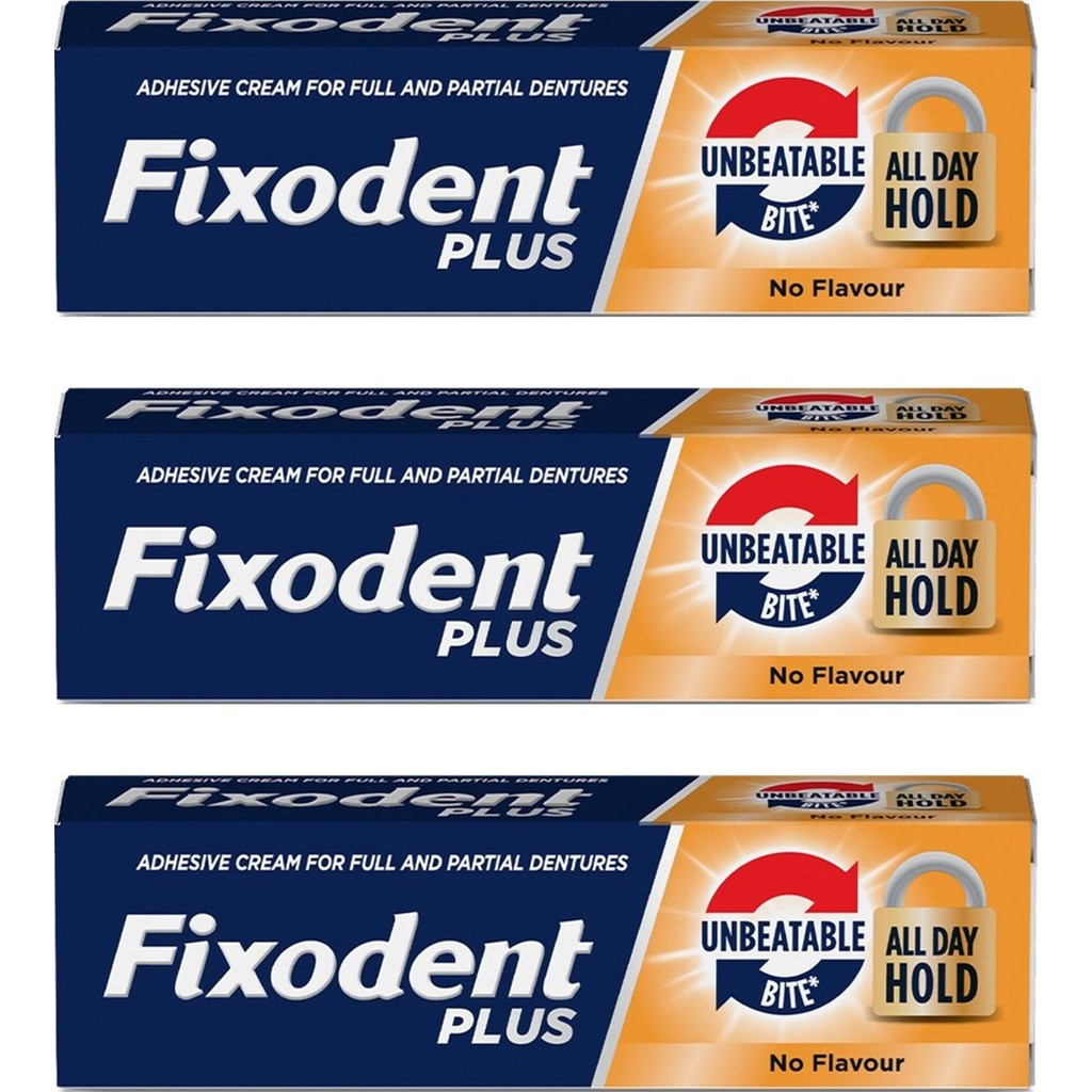 Fixodent Plus Extra Güçlü Diş Protez Yapıştırıcı Tat Içermez Krem 57 gr 3 Adet Diğer Fiyatı