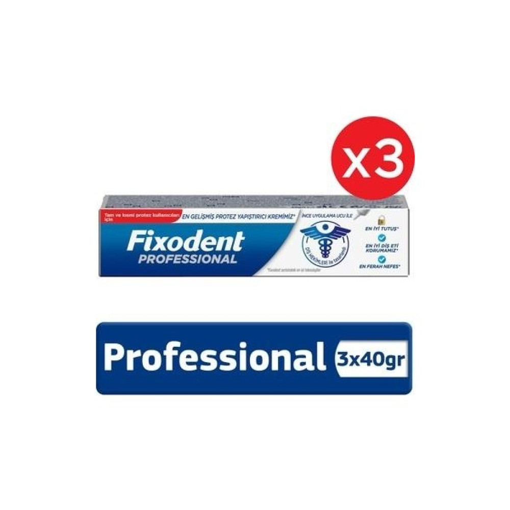 Fixodent Professıonal 40 gr x 3 Adet Diş Beyazlatıcılar Fiyatı