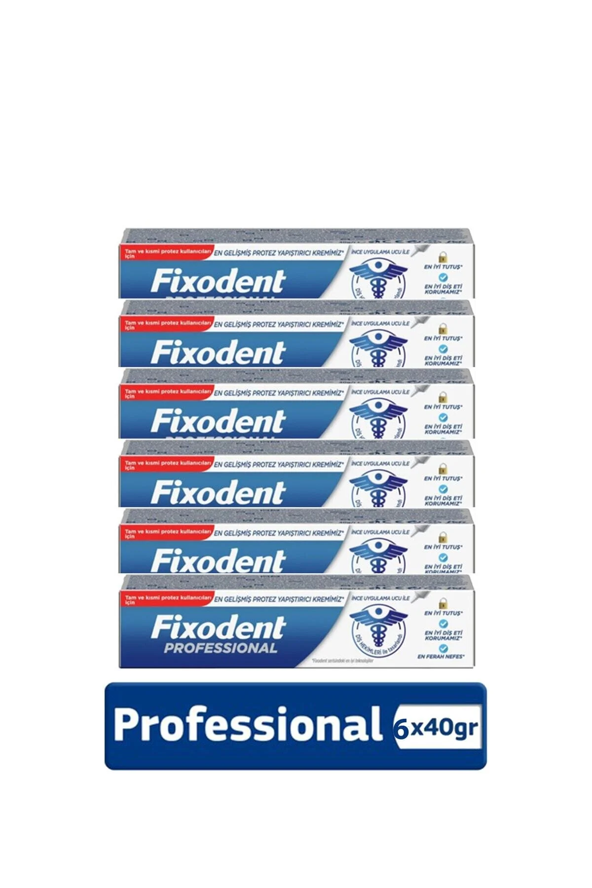 Fixodent Professional Diş Protez Yapıştırıcı Krem 40gr X 6" Ağız ve Diş Sağlığı Fiyatı