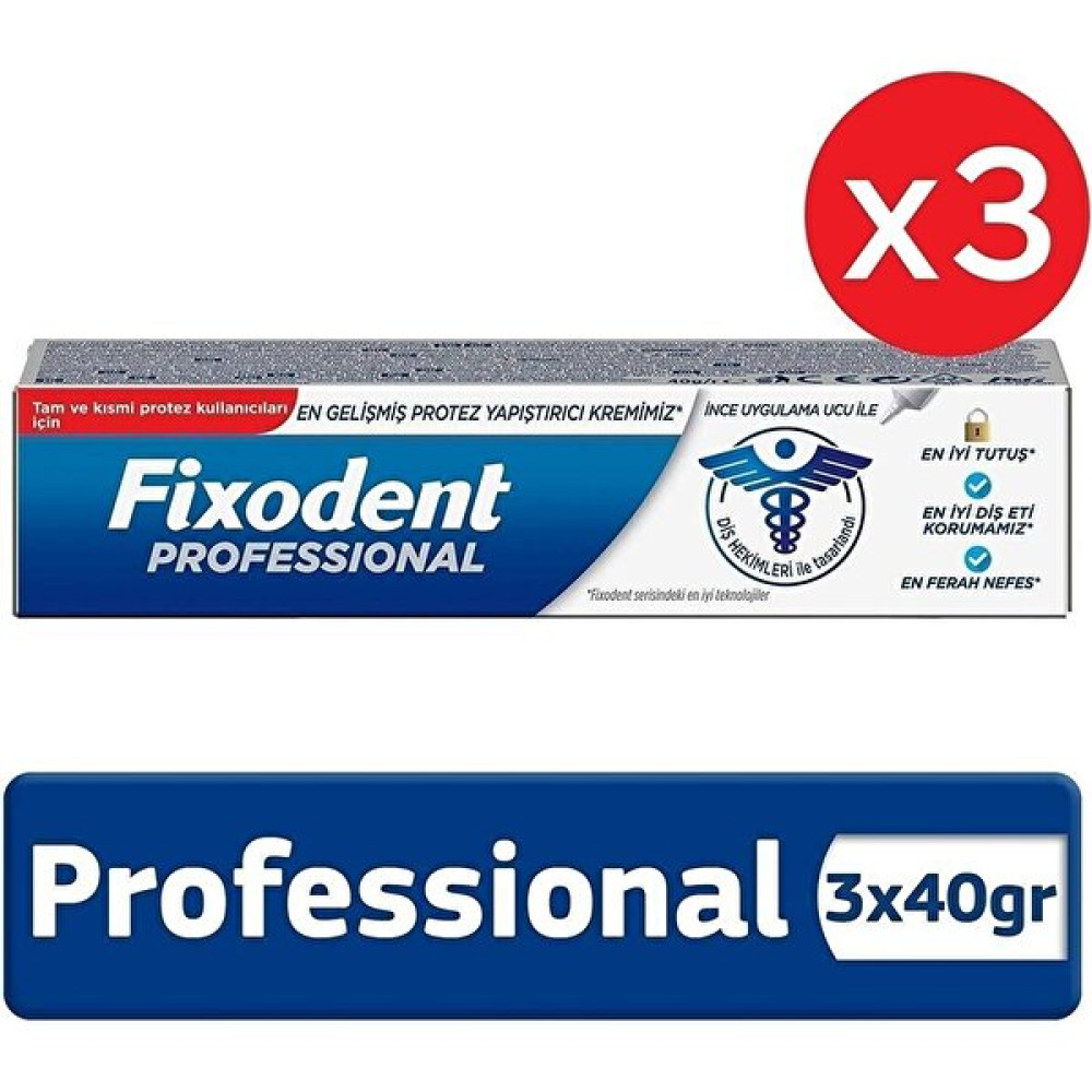 Fixodent Professional Protez Yapıştırıcısı 3'Lü Paket - 1 Diş Beyazlatıcılar Fiyatı
