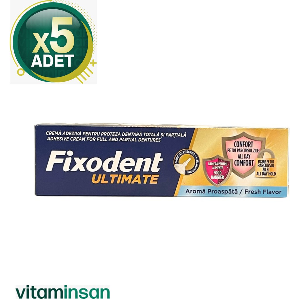 Fixodent Ultimate Ferah Tat Diş Protezi Yapıştırıcı Krem 40 G 5 Adet Diğer Fiyatı