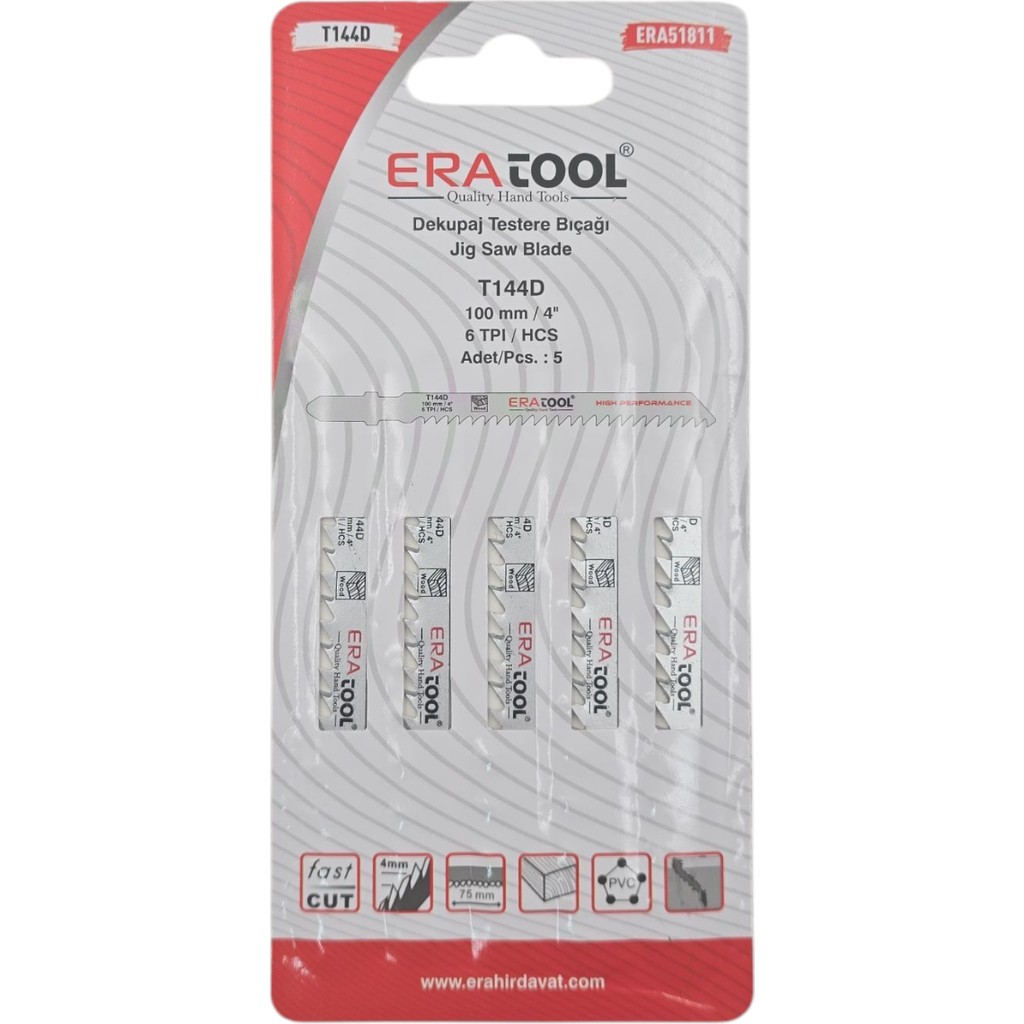 Fixonic Eratool ERA51811 T144D Ahşap Dekupaj Testere Bıçağı (5'li Paket) - Gri - 50x100 Diğer Fiyatı
