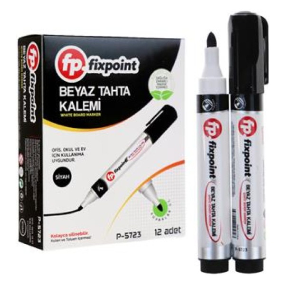 Fixpoint Kolay Silinebilir Tahta Kalemi - Siyah Kalem Yazı Tahtası Kalemi Fiyatı
