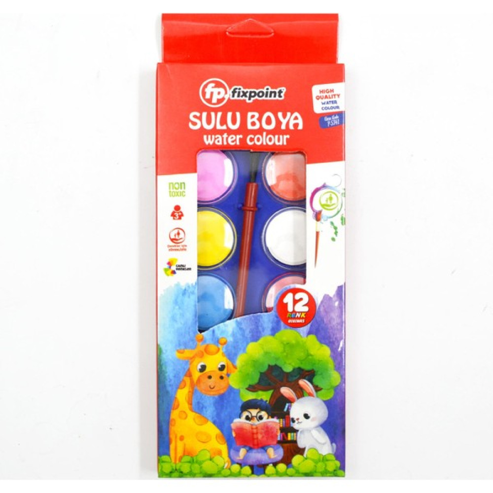 Fixpoint Küçük Boy Sulu Boya 12 Renk ( P-5341 ) Sulu Boya Fiyatı