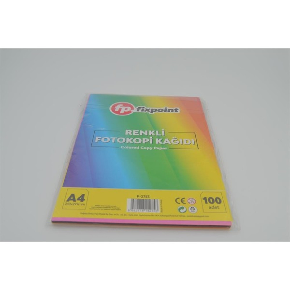 Fixpoint Renkli A4 Kağıdı 100'LÜ Fotokopi Kağıdı Fiyatı