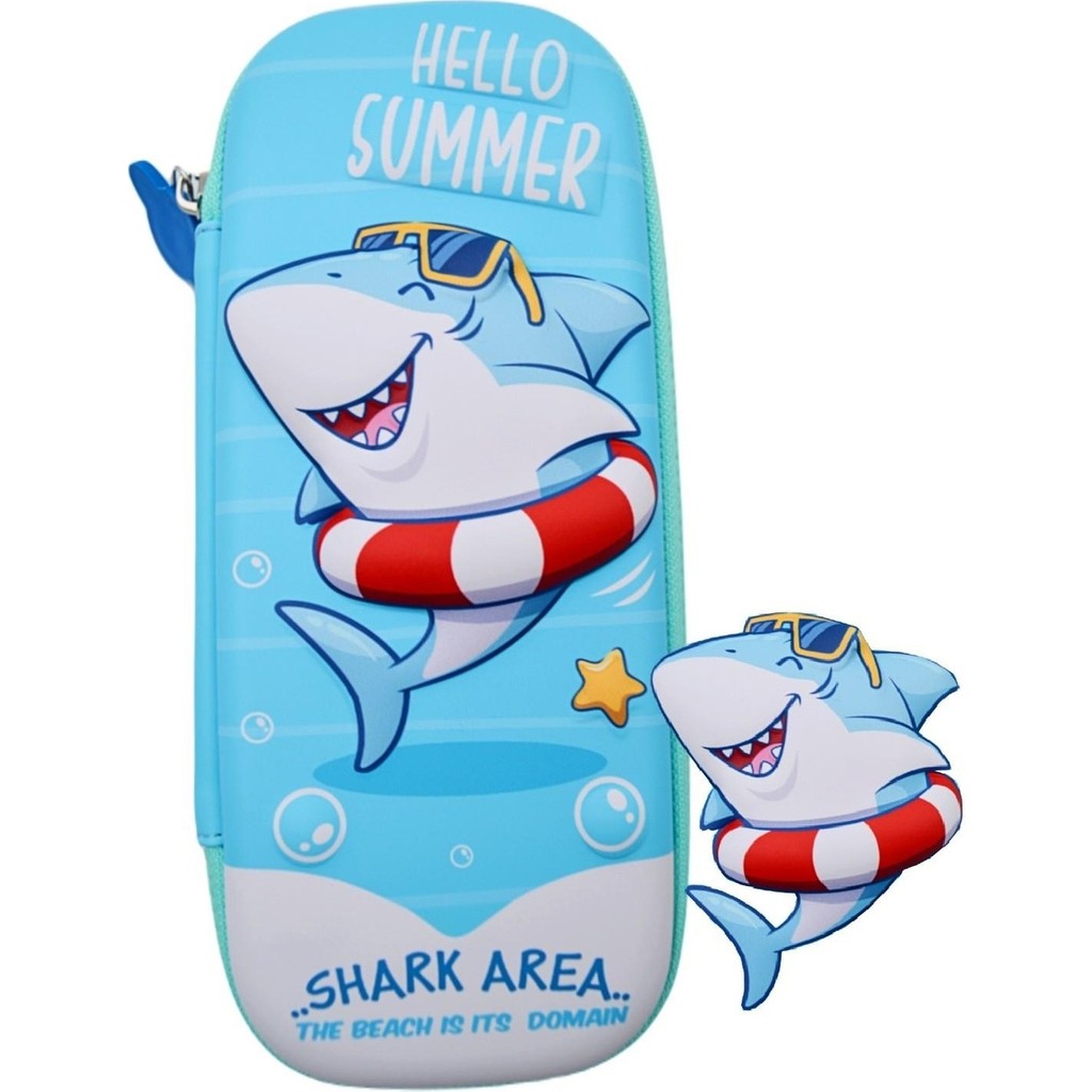 FixPoint Shark Köpek Balığı Kabartmalı Eva Kalemlik Küçük Boy - Açık Mavi Kalem & Yazı Gereçleri Fiyatı
