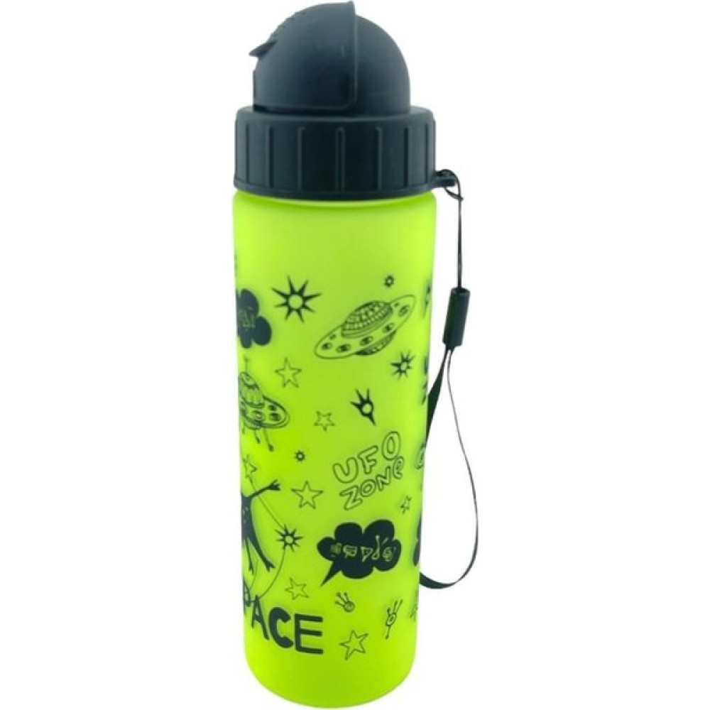Fixpoint Yeşil Ufo Desenli 500 ml Pipetli Matara P-8274 Suluk Fiyatı