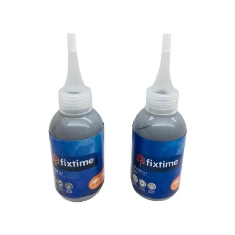 Fixtime 1+1pkt Pratik Hazır Silikonlu Derz Dolgu Gri 450GR Nalburiye & Hırdavat Fiyatı