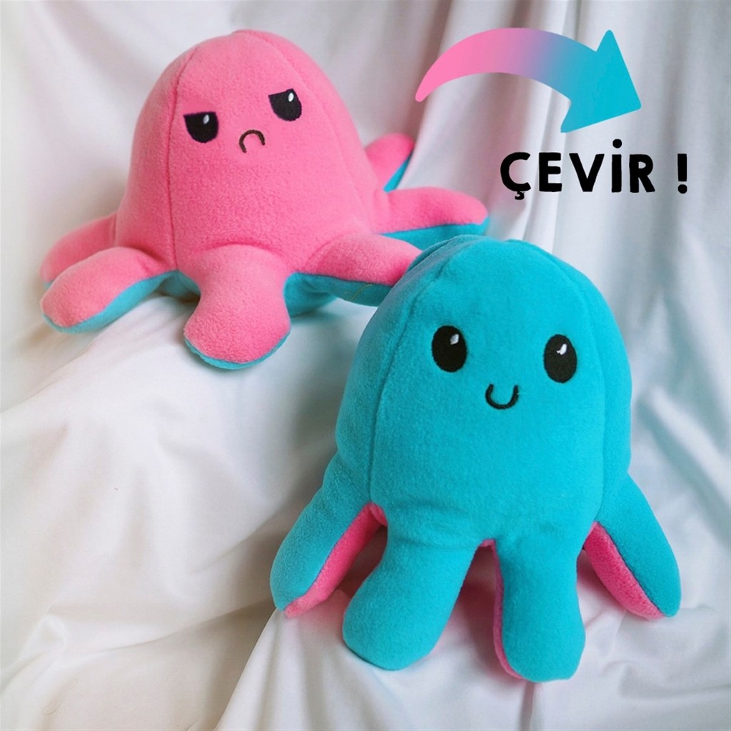 Fiyonk Mod Değiştiren Ahtapot - Mavi Peluş Oyuncaklar Fiyatı
