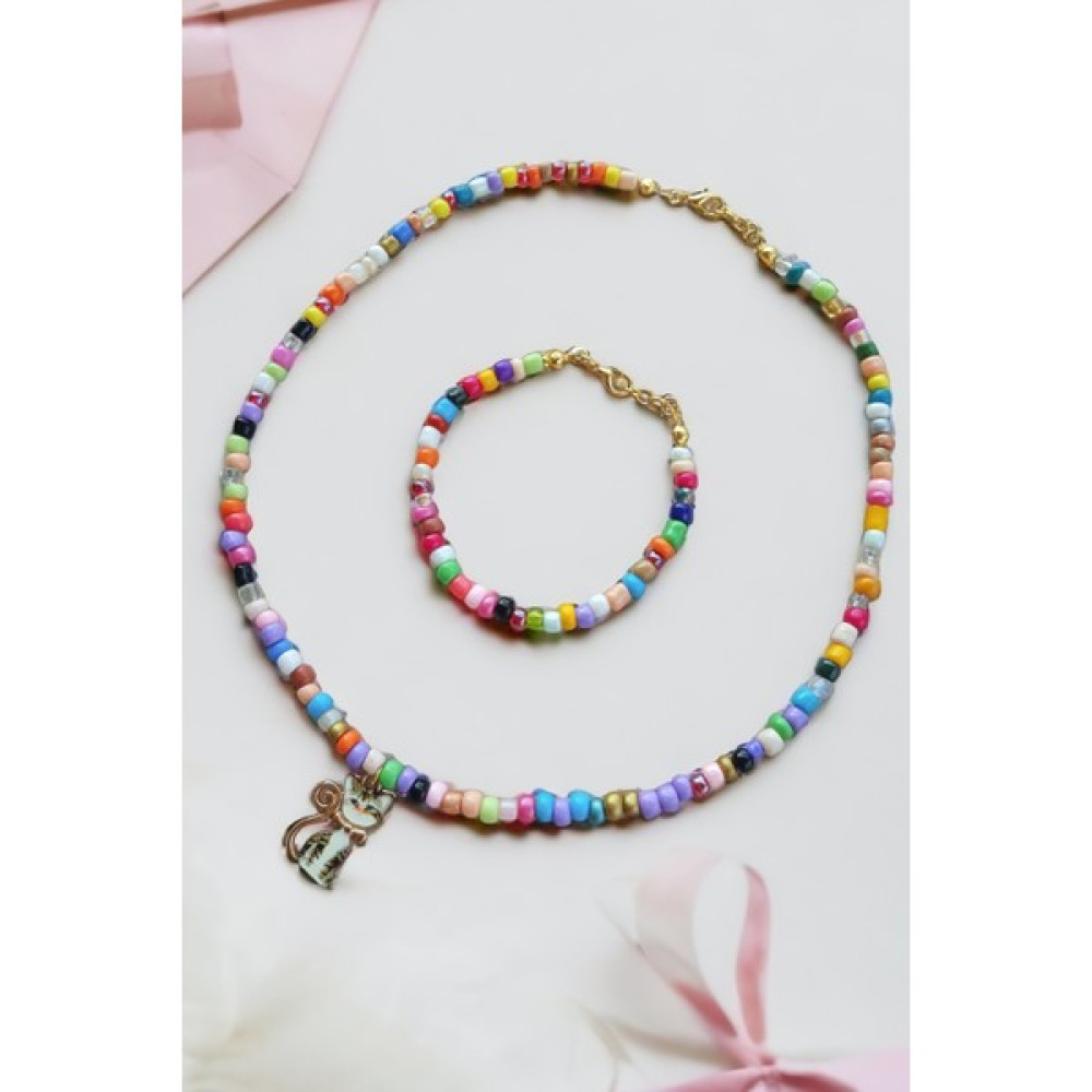 Fiyonka Handmade Creations Kız Çocuk Kolye Bileklik Takımı - Çok Renkli - 37 Bijuteri Kolye Fiyatı