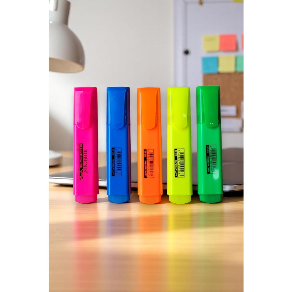 Fiyper Rubenis Neon Fosforlu Highlighter Kalem Seti 5 Renk 5 Adet Soft Renklerle İşaretleme İçin - -- Kalem & Yazı Gereçleri Fiyatı