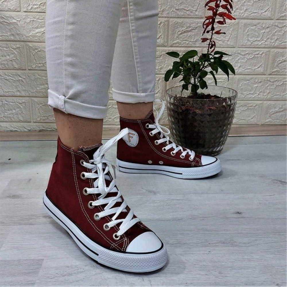 Fiyra 555 Bordo Uzun Sneaker Keten Spor Ayakkabı Erkek Ayakkabıları Fiyatı