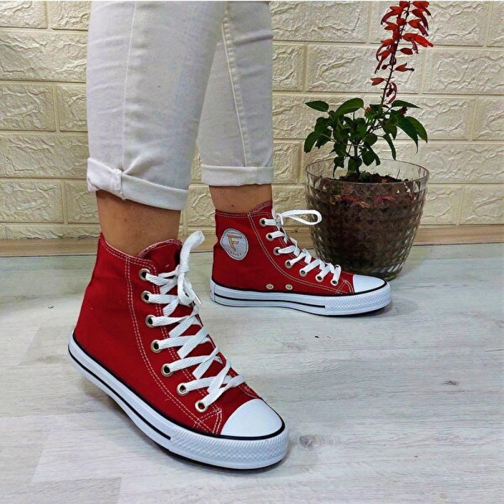 Fiyra 555 Kırmızı Uzun Sneaker Keten Spor Ayakkabı Erkek Ayakkabıları Fiyatı