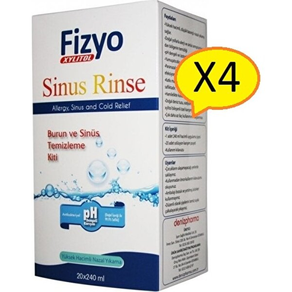 Fizyo Sinüs Rinse - 4 Kutu Burun Aspiratörü Fiyatı