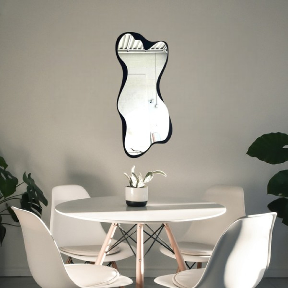 FKC Tasarım Asimetrik Dalgalı Dekoratif Ayna Duvar Dekoru(Boy 70X En 30CM) - 70x30 Ayna Fiyatı
