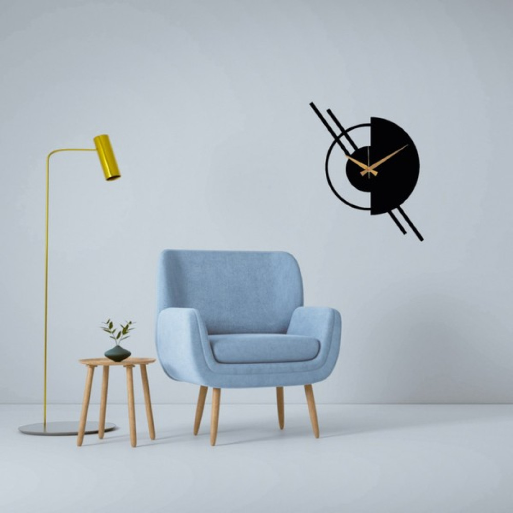 FKC Tasarım Modern Tasarım Duvar Saati 70X50CM - Siyah - 50 x 75 cm Dekoratif Saat Fiyatı