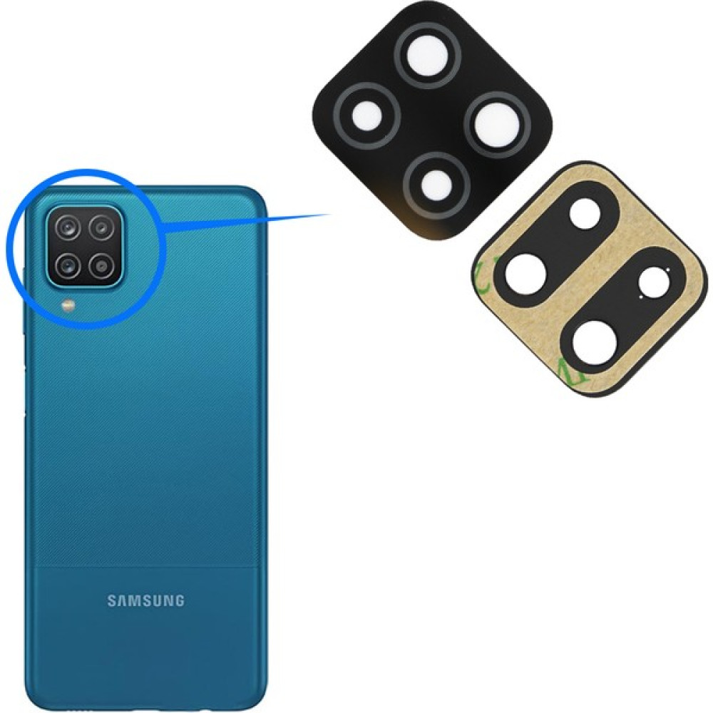 Flagen Samsung Galaxy A12 Uyumlu Arka Kamera Camı Lens Yapışkanlı Telefon Yedek Parça Fiyatı