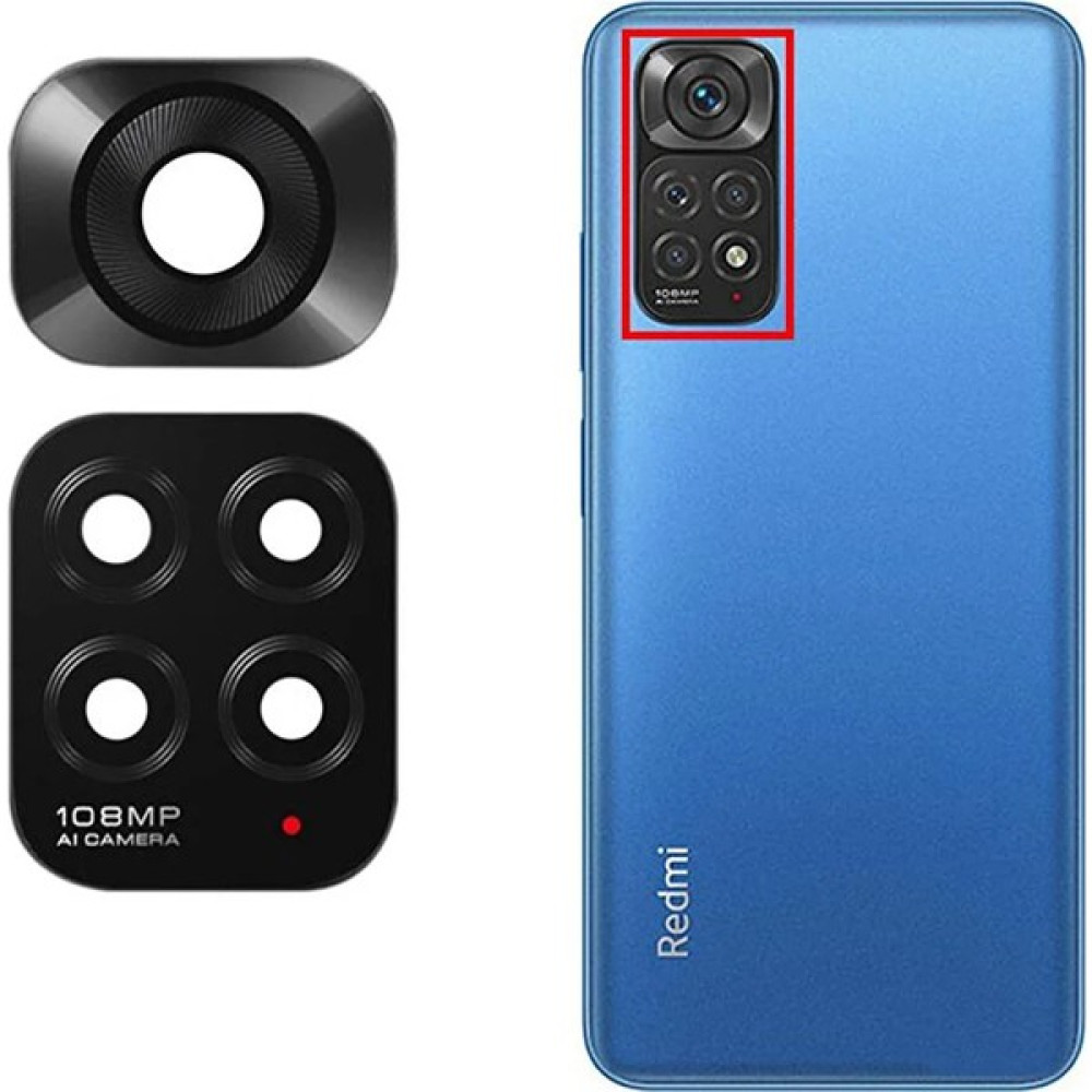 Flagen Xiaomi Redmi Note 11 Pro Arka Kamera Camı Lensi Yapışkanlı Telefon Yedek Parça Fiyatı