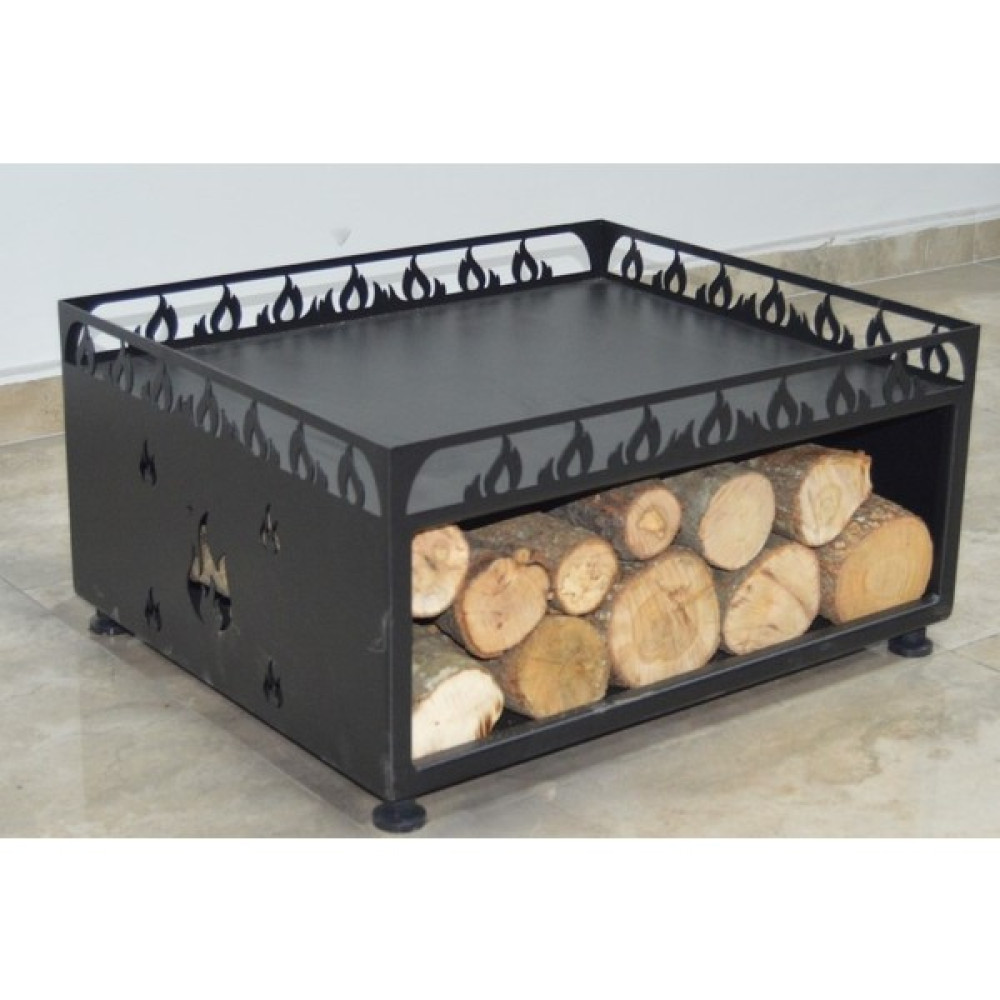Flame Stove 50 x 60 Alev Desenli Lazer Kesim Odunluklu Altlık (Modena Serisi İçindir) Bahçe Mobilyası Fiyatı