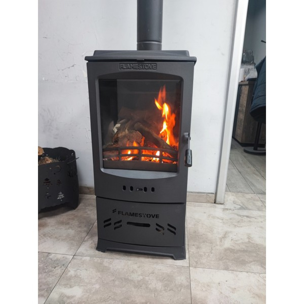 Flame Stove FS-205 Lodi Odun Hazneli Tek Camlı (Füme) Döküm Soba Bahçe Mobilyası Fiyatı