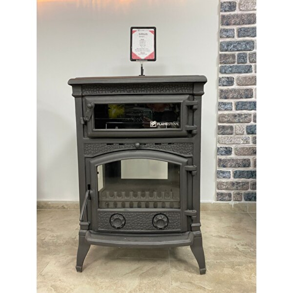 Flame Stove Sirius Maxı 4 Cam Pik Döküm Fırınlı Şömine Soba Bahçe Mobilyası Fiyatı