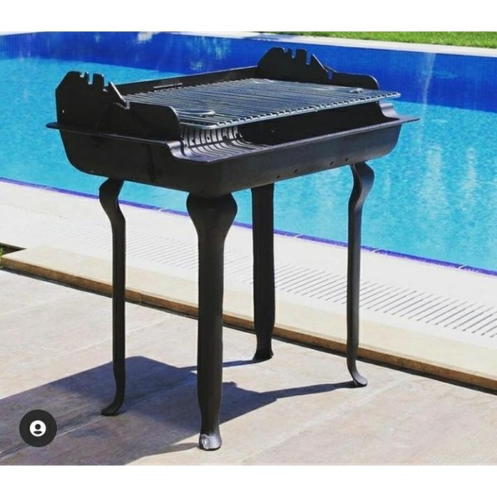 Flame Stove Yüksek Ayaklı Döküm Mangal FS404 - Antrasit Gri Bahçe Mangalı & Barbekü Fiyatı