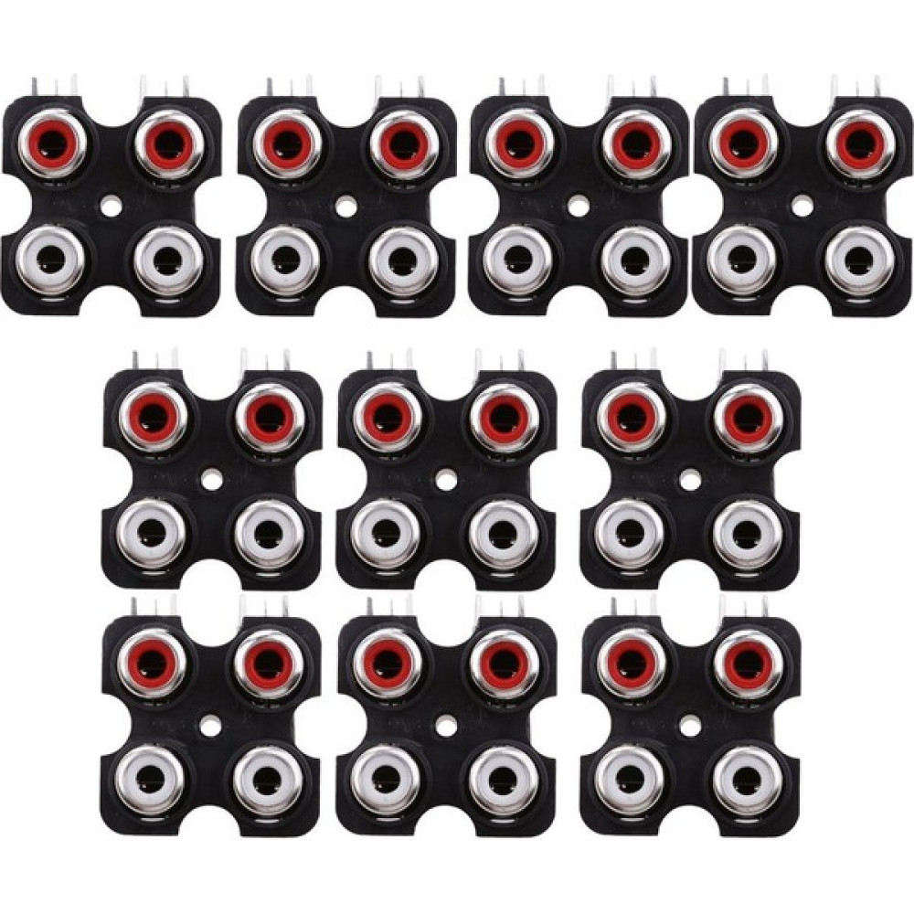 Flameer 10 Adet Pcb Dağı Av Konsantrik Çıkış 4 Rca Kadın Soket Konnektör Kurulu (Yurt Dışından) - Çok Renkli Cep Telefonu Kablosu Fiyatı