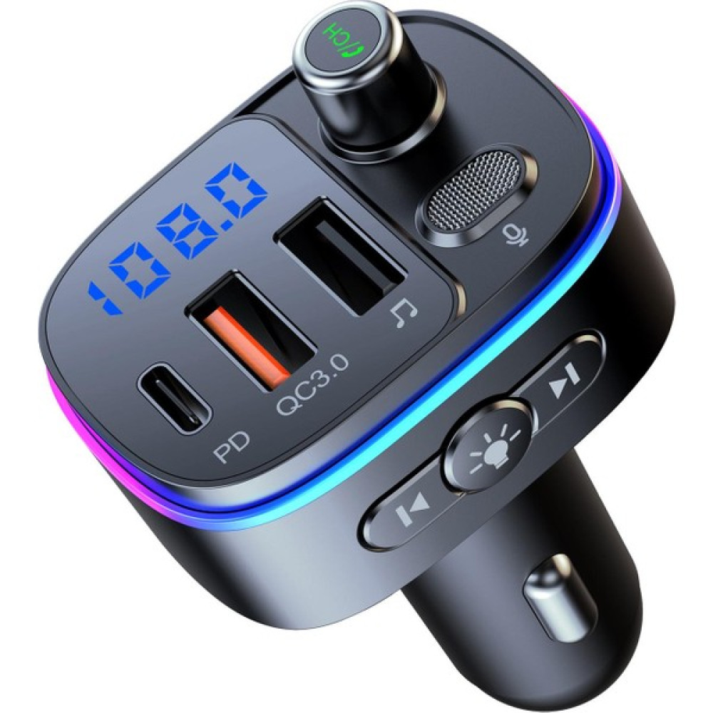 Flameer Araç İçi Kablosuz Bluetooth V5.0 Fm Verici USB Şarj (Yurt Dışından) - Siyah Oto Transmitterleri Fiyatı