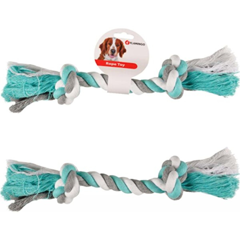 Flamingo İki Düğümlü İp Köpek Oyuncağı Yeşil Beyaz 22 cm Small Evcil Hayvan Ürünleri Fiyatı