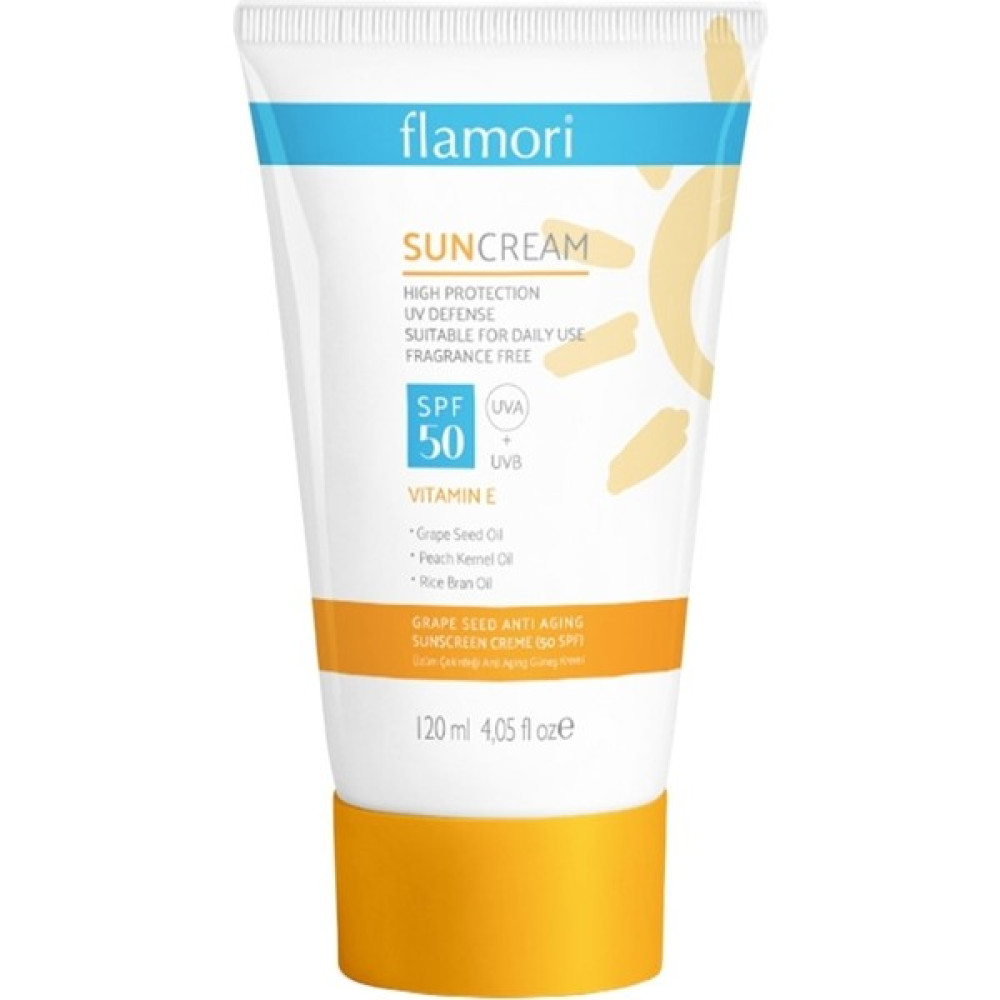 Flamori Güneş Kremi 50 Spf Uva Uvb E Vitamini 120 ml & Hassas Ciltler Için, Güneş Kremleri ve Losyonları Fiyatı