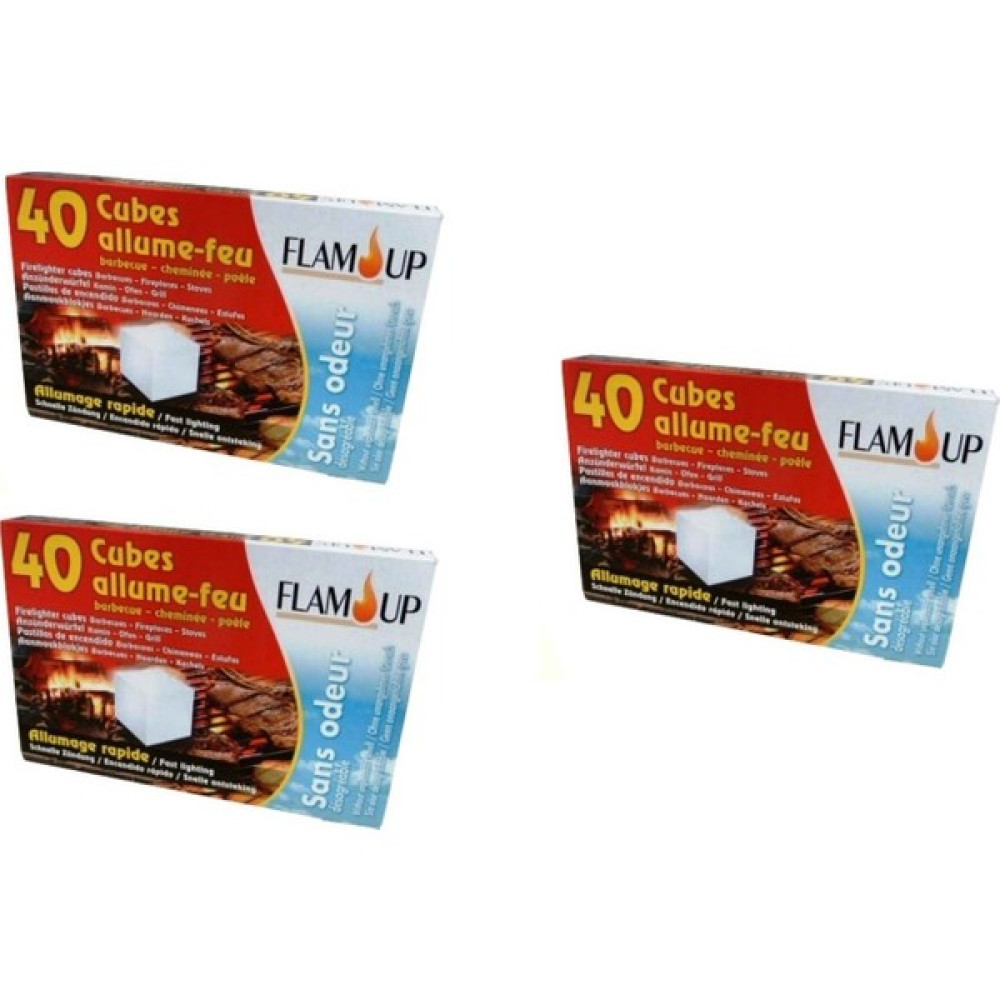 FlamUp Teknolojik Beyaz Çıra Mangal Şömine Tutuşturucu 40'lı x 3 Adet Mangal & Barbekü Malzemeleri Fiyatı