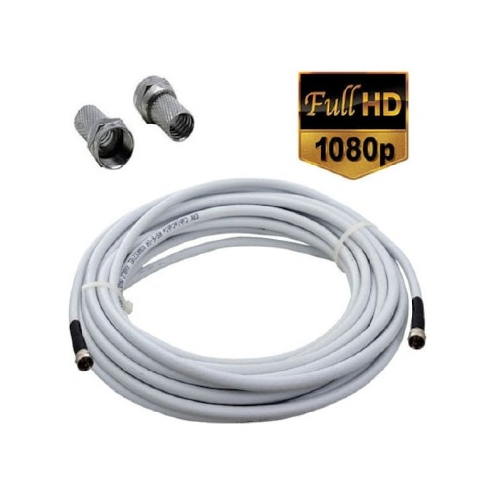 Flash 30 Metre Anten Kablosu Full Hd+ 3d+4k Hazır - Beyaz Uydu Kablosu Fiyatı