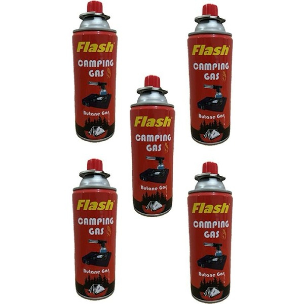 Flash Bütan Propan Kamp Gazı Kartuşu 227GR400 ml 5 Adet Kamp Mutfağı Fiyatı