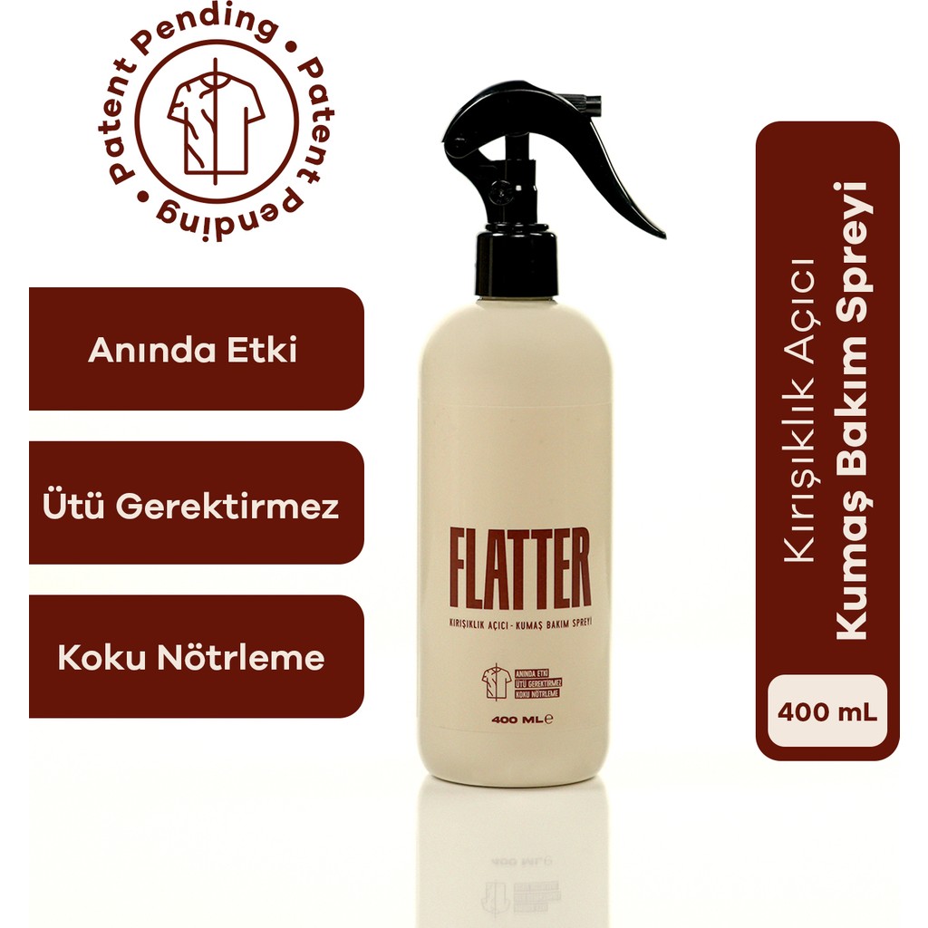 Flatter Kırışıklık Açıcı Kumaş Bakım Spreyi 400 ml Soft Koku ile Anında Etki Sağlar Diğer Fiyatı