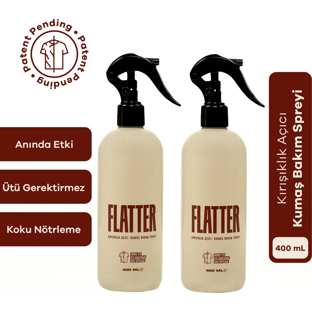 Flatter Soft Koku ile Kırışıklık Açıcı Kumaş Bakım Spreyi 400 ml x 2 Konsantre Ekonomik Set - 800 ml Diğer Fiyatı